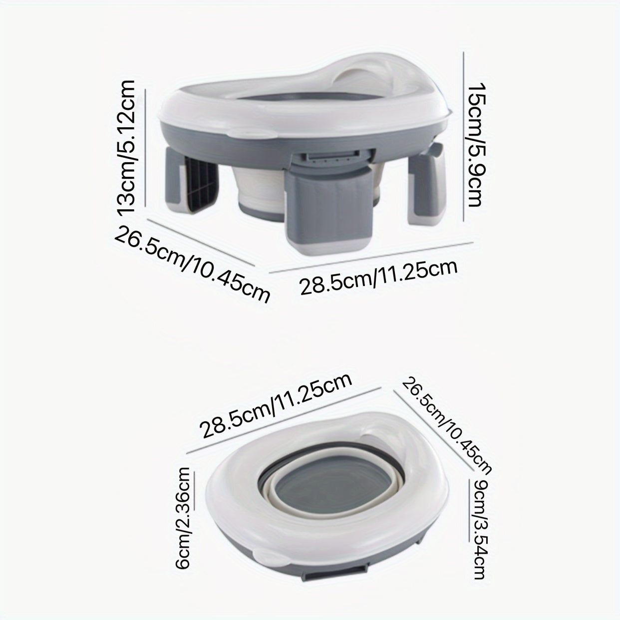 Convenient Portable Toilet Seat for Outdoor Travel and Potty Training - Includes Foldable Design and Disposable Bag Roll