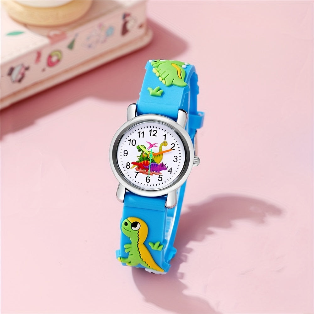 Kids' Dinosaur Quartz Watch - Fun Gift for Students, Battery-Powered