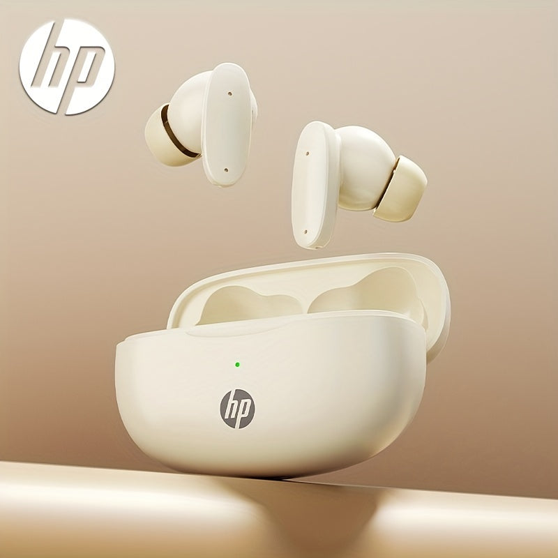 HP Wireless Earbuds with Deep Bass Sound, Lightweight BT Earphones with Mic for Calling, Premium Sound Connection, Charging Case.