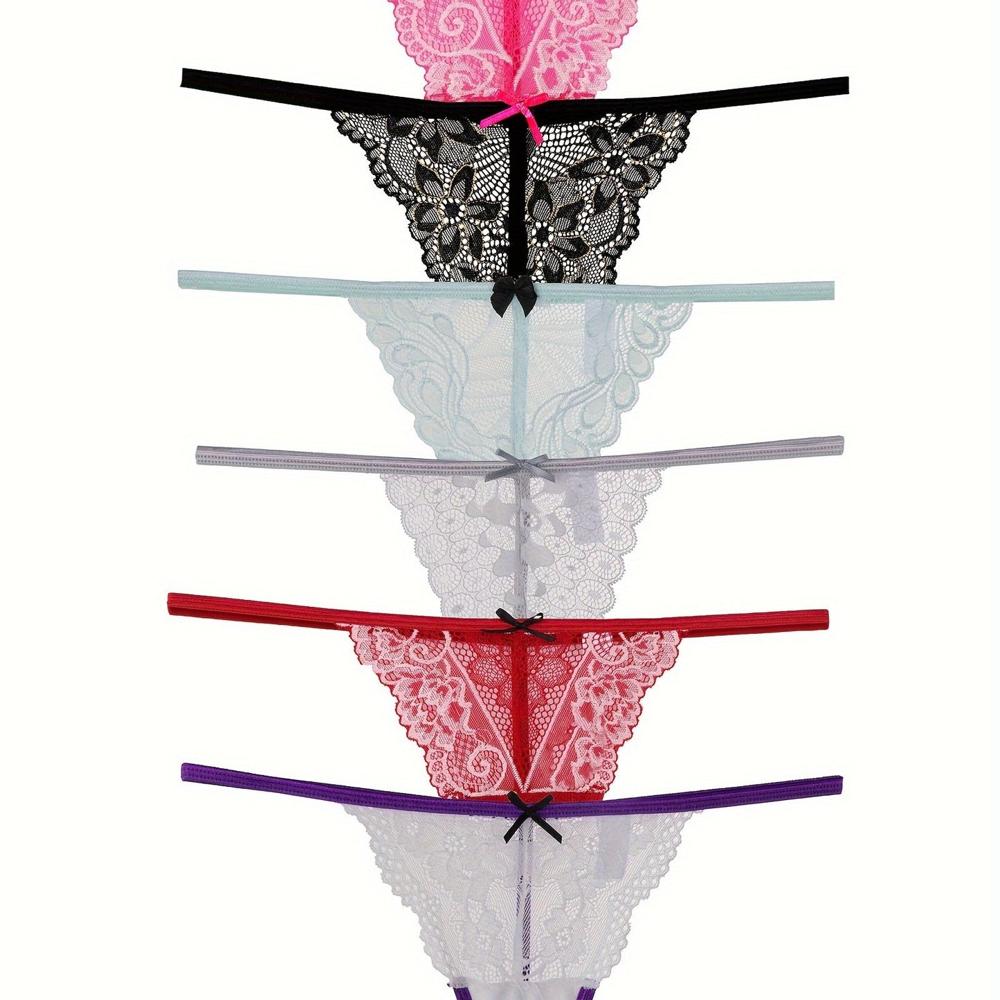 Lace G-String Thongs in Various Colors and Patterns for Women