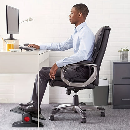 New office desk set with pad, footstool, and adjustable footrest.