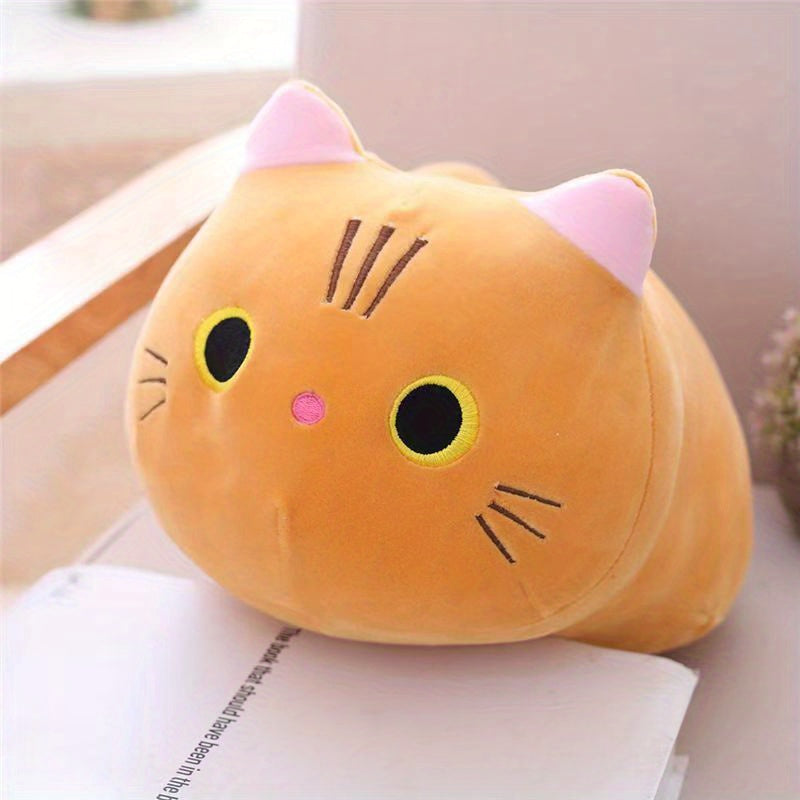 Adorable 25cm Mushroom Bear Cartoon Cat Plush Toy in White, Black, Orange, and Gray - Perfect Gift for Kids