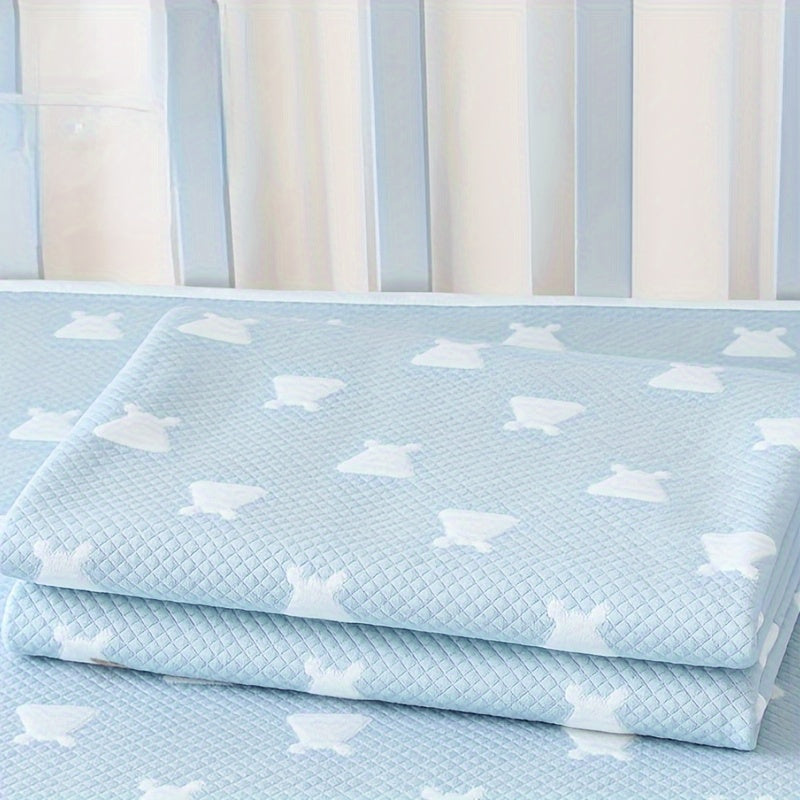 Water-Resistant Diaper Changing Pad with Absorbent Mat and Soft Reusable Washable Mattress Pad