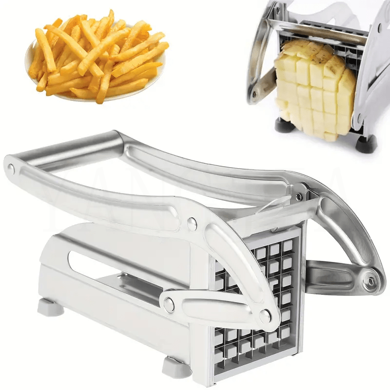 Durable Stainless Steel French Fry Cutter - Heavy Duty Vegetable, Potato, and Onion Chopper - High-Quality Kitchen Tool for Home Cooks and Professionals