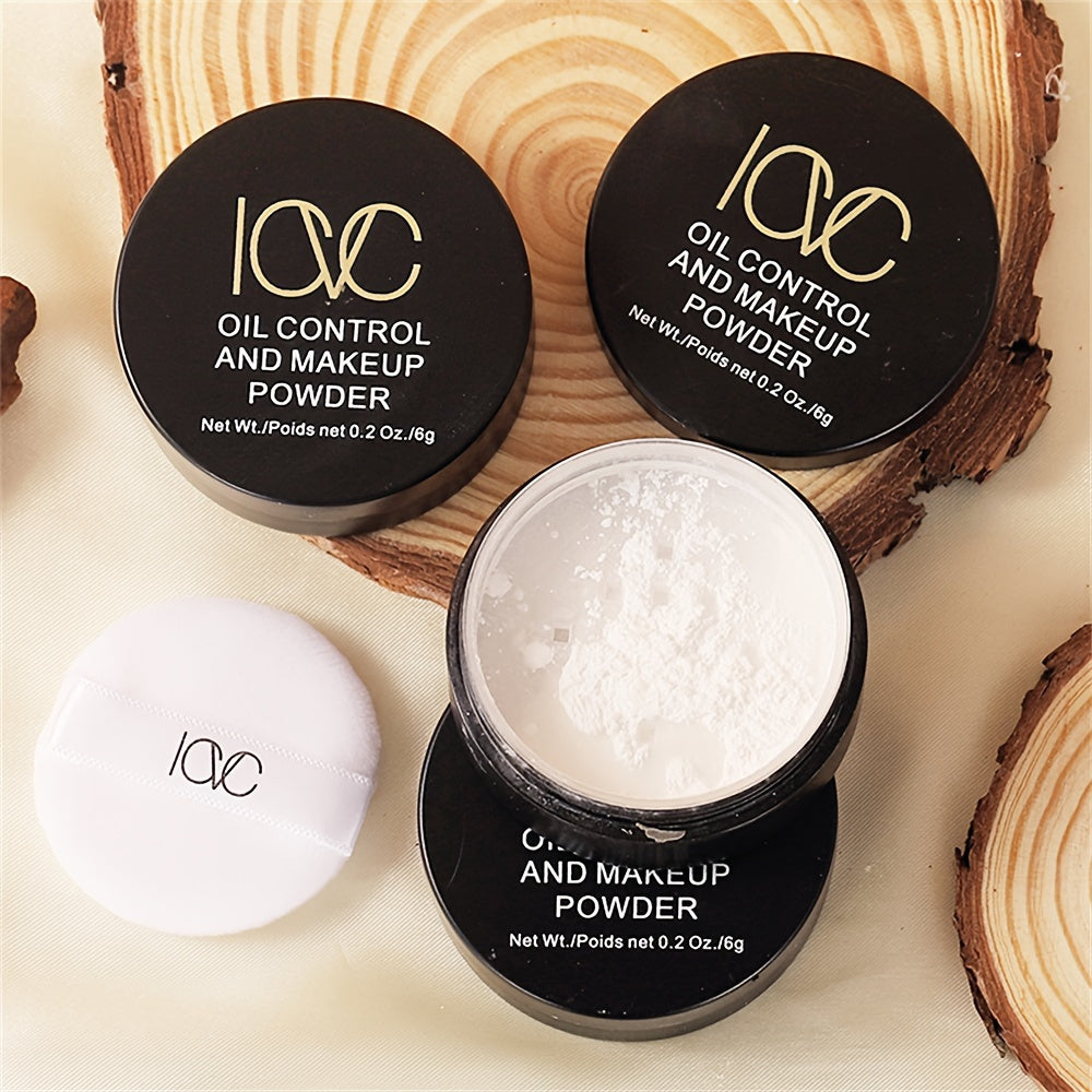 Setting powder with oil control, sweat resistance, pore-blurring, and brightening properties, containing plant-derived squalane for all-day makeup longevity.