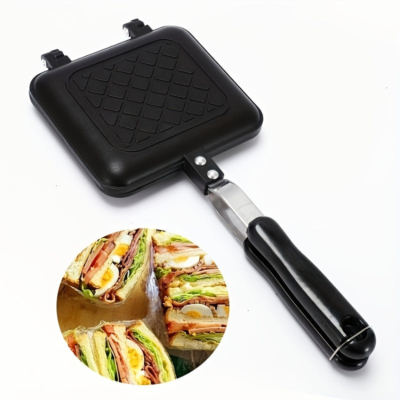 Top Pick: Single-Sided Non-Stick Sandwich Maker Pan - 14.99cm x 13.49cm, Easy to Clean, Ideal for Grilled Cheese & Breakfast Sandwiches, Must-Have for Your Kitchen