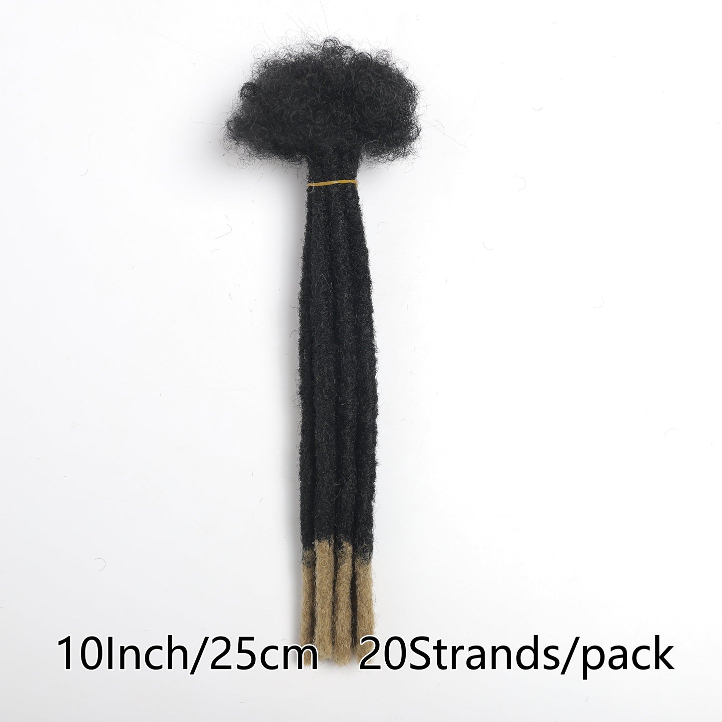 [Customer Favorite] 10-Inch Crochet Synthetic Loc Dreadlocks Extensions with 20 Strands, 0.8cm Wide, Hip-Hop and Reggae Inspired Style, Fashionable Afro Kinky Locs, Edgy Dirty Braids, Ideal for Punk Rock Fashion