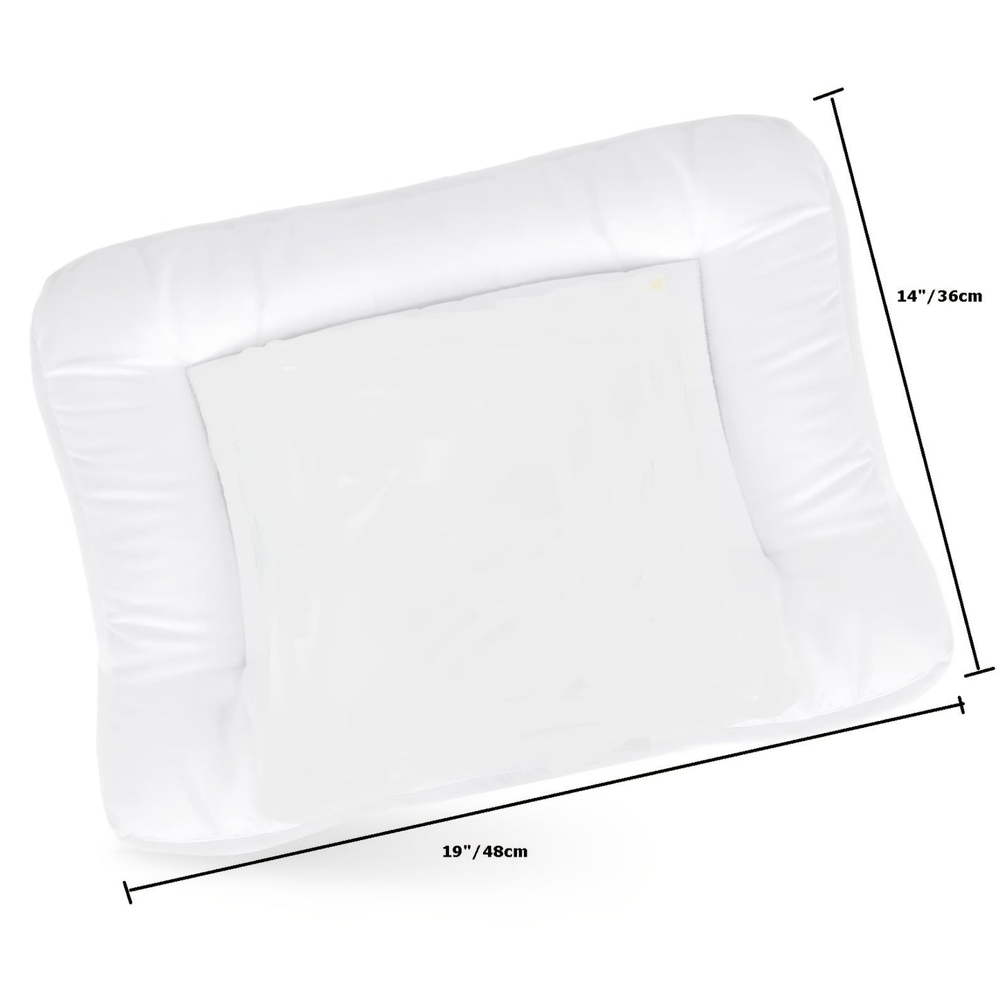 Quilted White Toddler Pillow made of 100% Polyester, Ultra Soft and Breathable, Machine Washable, Ideal for Kids' Travel, Small Size