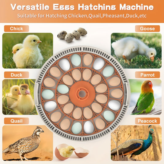 1 Pack Incubator for hatching eggs with automatic turner, humidity control, and ability to hatch various types of eggs including duck, pigeon, bird, quail, and goose (up to 15 eggs).