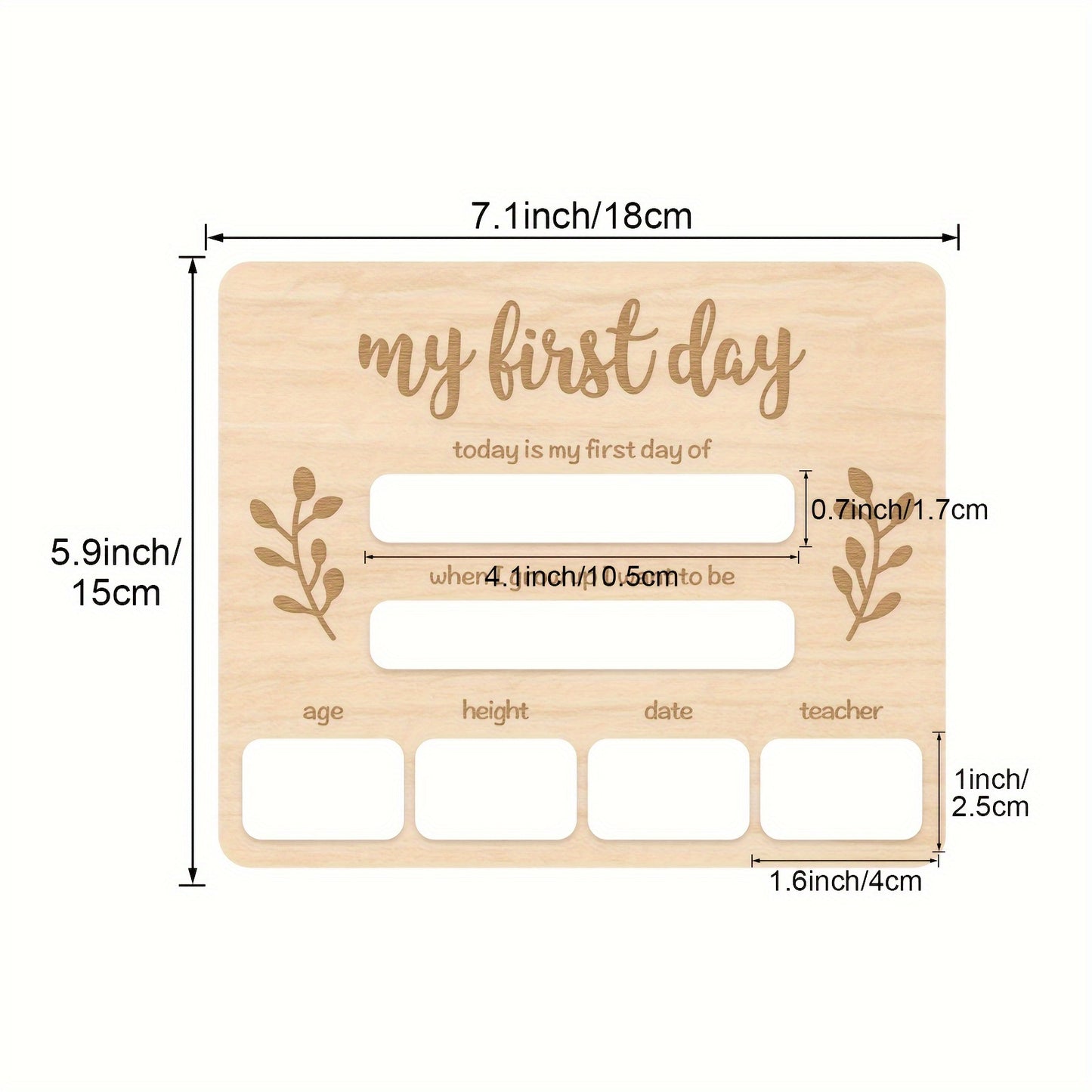 Rustic wooden milestone board for school memories; perfect for social media posts