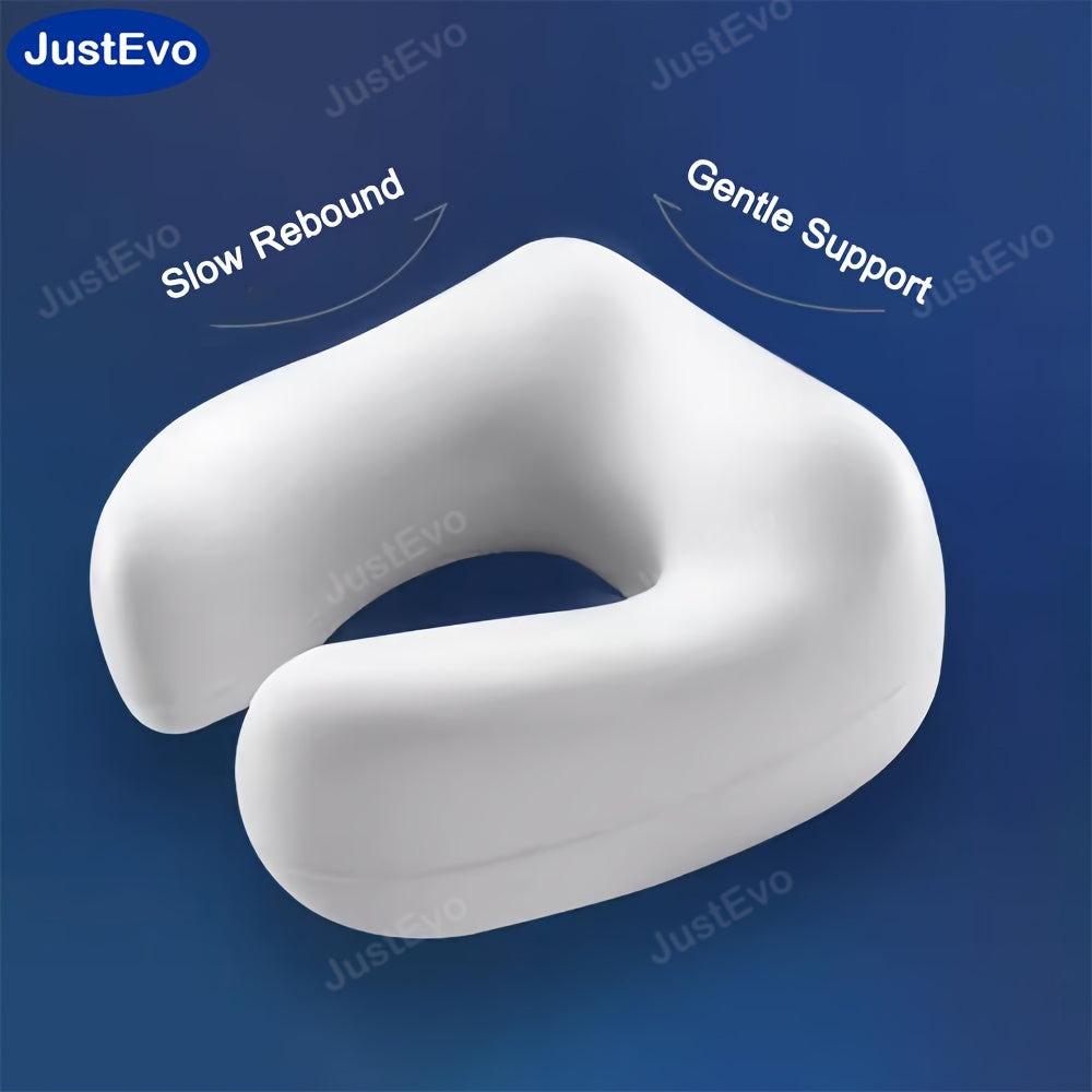 JustEvo U-Shaped Electric Neck Massager - USB rechargeable with memory foam for relaxation at home, office, or while traveling