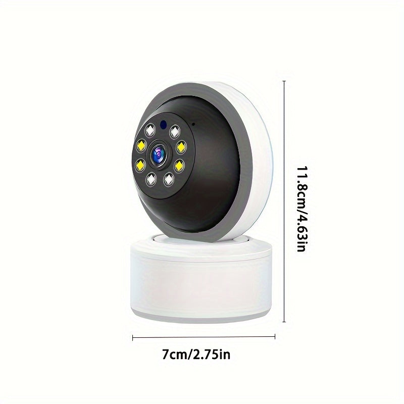 The Teruhal Smart Home Security Camera offers 2.4GHz WiFi connection, remote viewing through an app, motion detection and tracking, two-way audio, USB powered, automatic detection of abnormalities, dynamic human body object recognition, and is ideal for