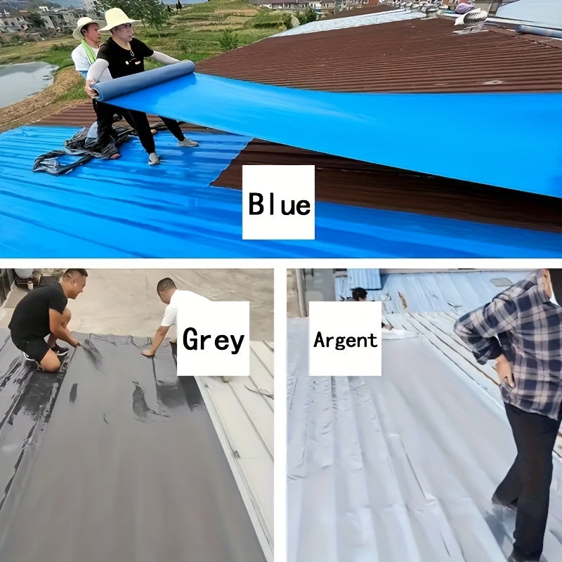 Durable waterproof tape for industrial metal roofs, 20cm x 500cm, for corrugated and flat roofs, with leak-proof sealing strip for heat insulation and cooling.