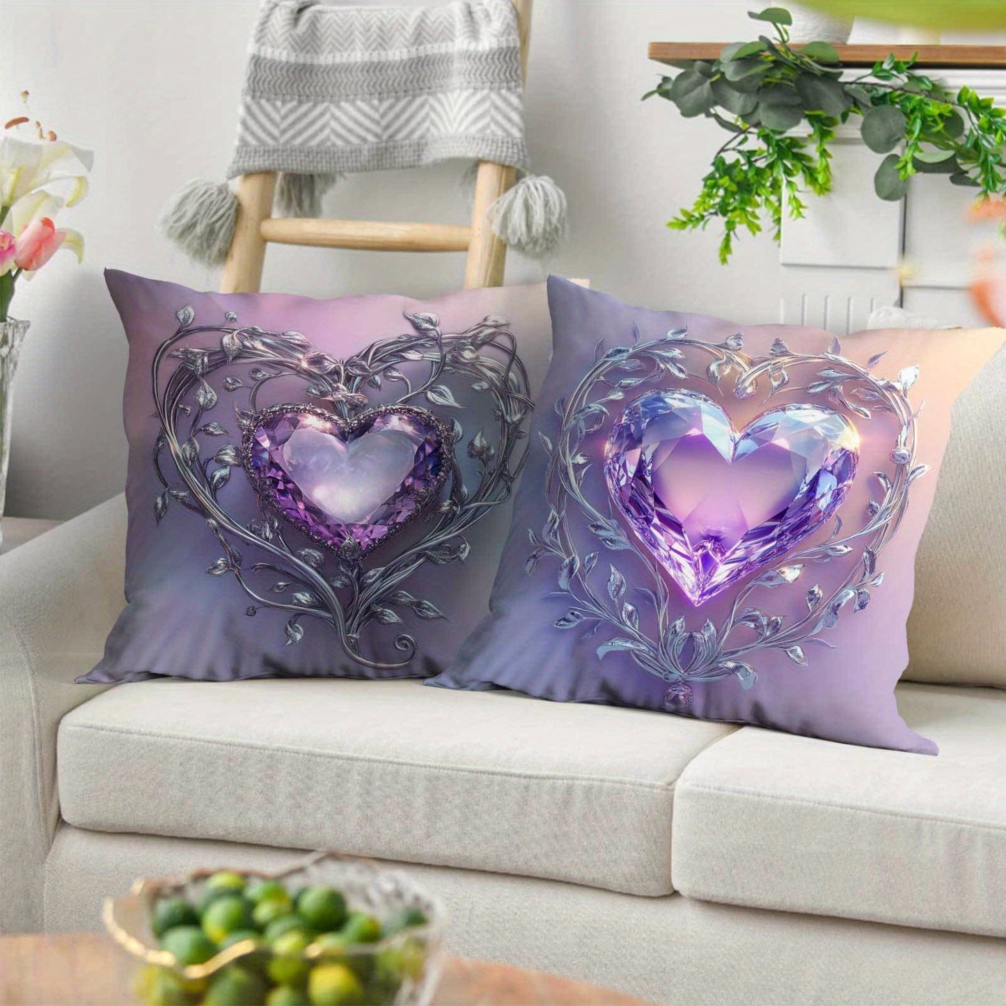 Four-piece set of Ice Crystal Love Four-leaf Clover pillowcases, coreless and comfortable. Perfect for use in the office, bedroom, balcony, car, sofa, or courtyard.