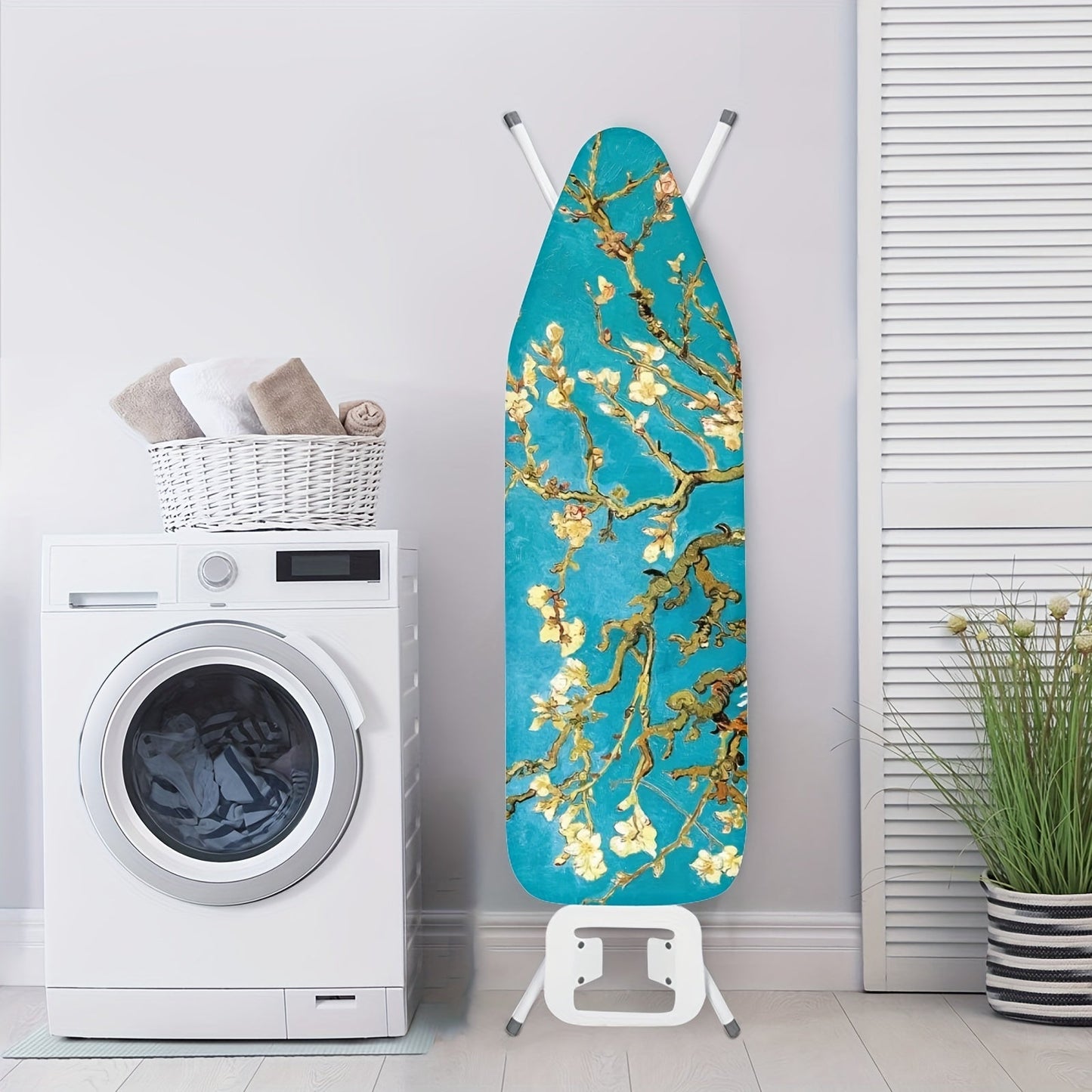 Elastic Ironing Board Cover featuring Van Gogh's Starry Night Art Print, 1-Piece Anti-Stain Protective Dust Cover designed for Standard Ironing Boards