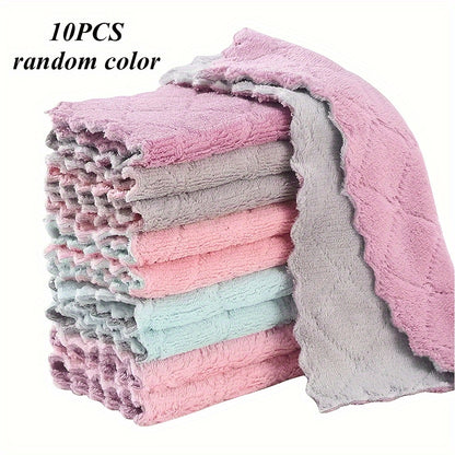 10 premium cotton hand towels for kitchen and bathroom - ultra absorbent and durable for efficient cleaning, multi-purpose.