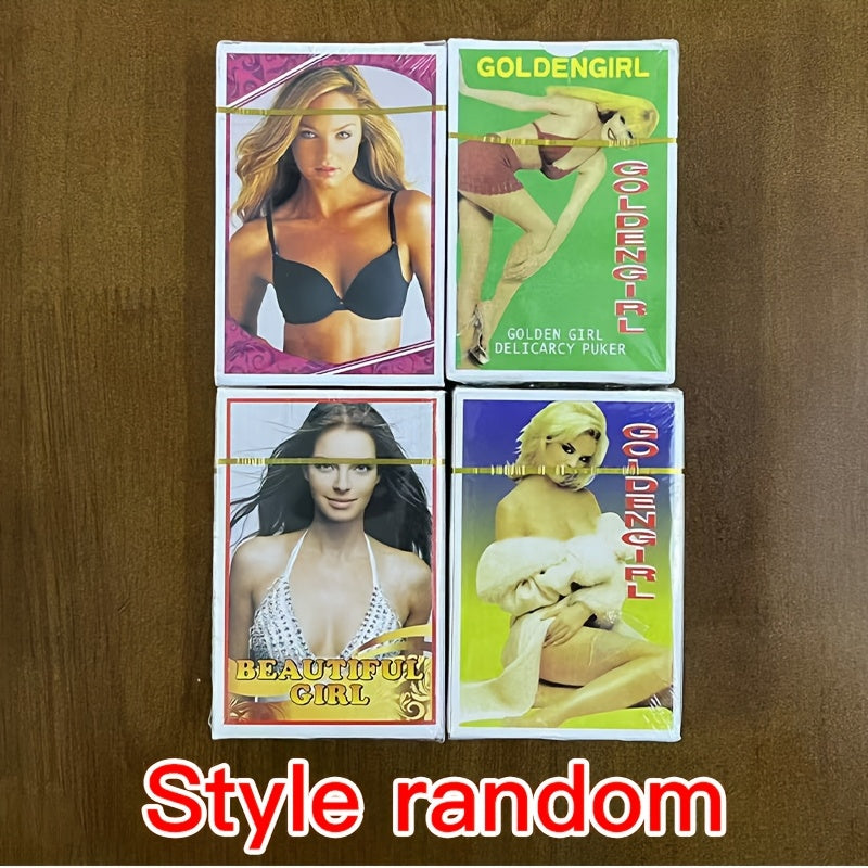 Seductive Bikini Playing Cards - Adult Entertainment Poker Deck with Realistic Woman Illustrations in Swimsuits, Perfect for Parties & Gatherings, Durable Cardboard Material, Entertainment