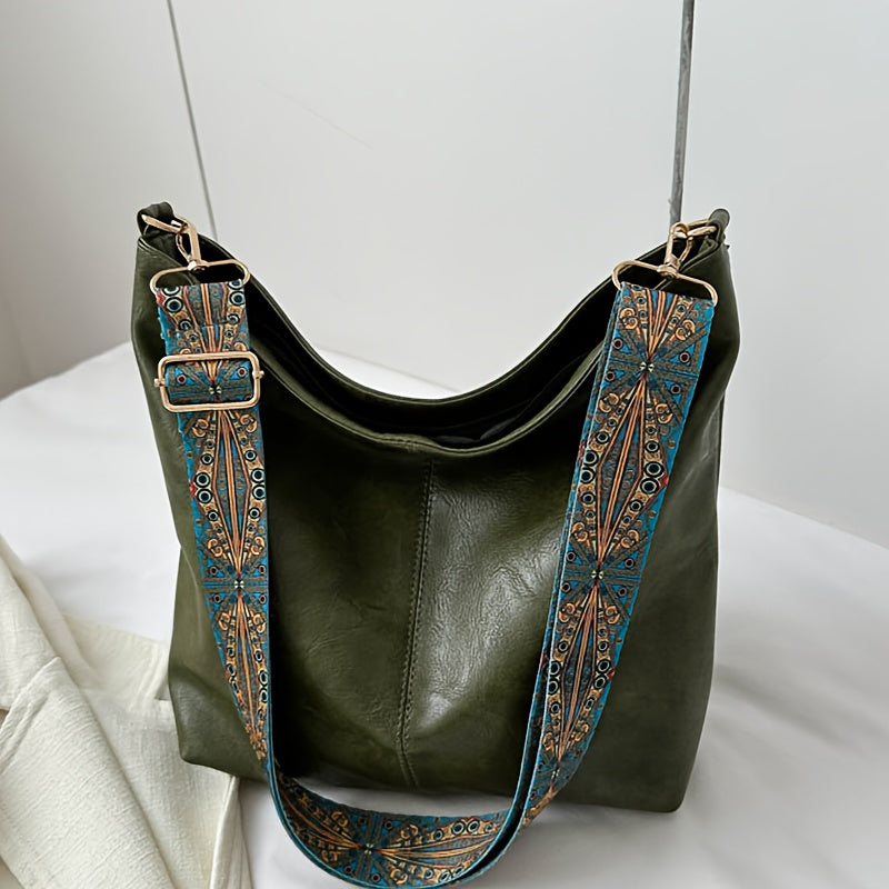 Chic shoulder bag with detachable totem strap; great for daily use or as a gift for anyone.