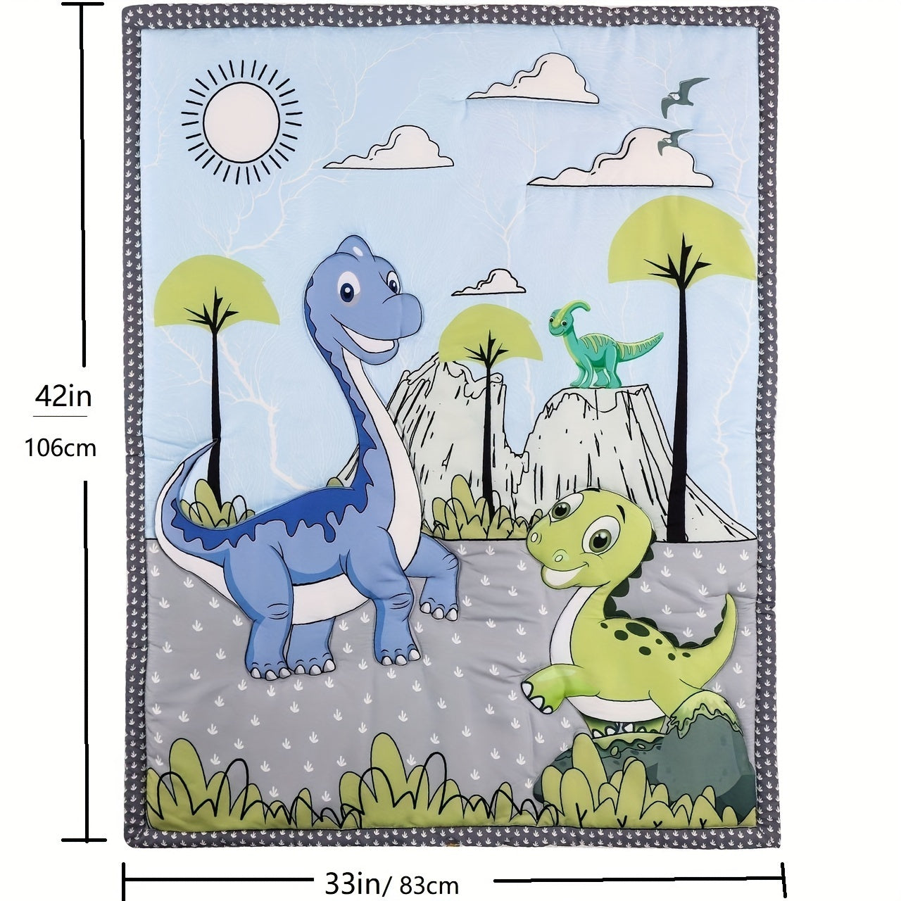 3 piece Dinosaur Elf baby bedding set - perfect for Christmas or Halloween gift