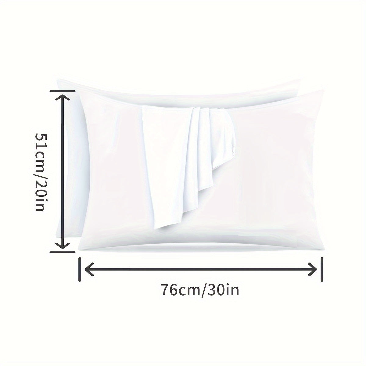 This pillow protector cover is made of 100% polyester knitted fabric that is waterproof and ultra-soft. The thick white pillowcase is breathable and machine washable with a zipper closure. It is water-resistant and features active printing, weighing 110g