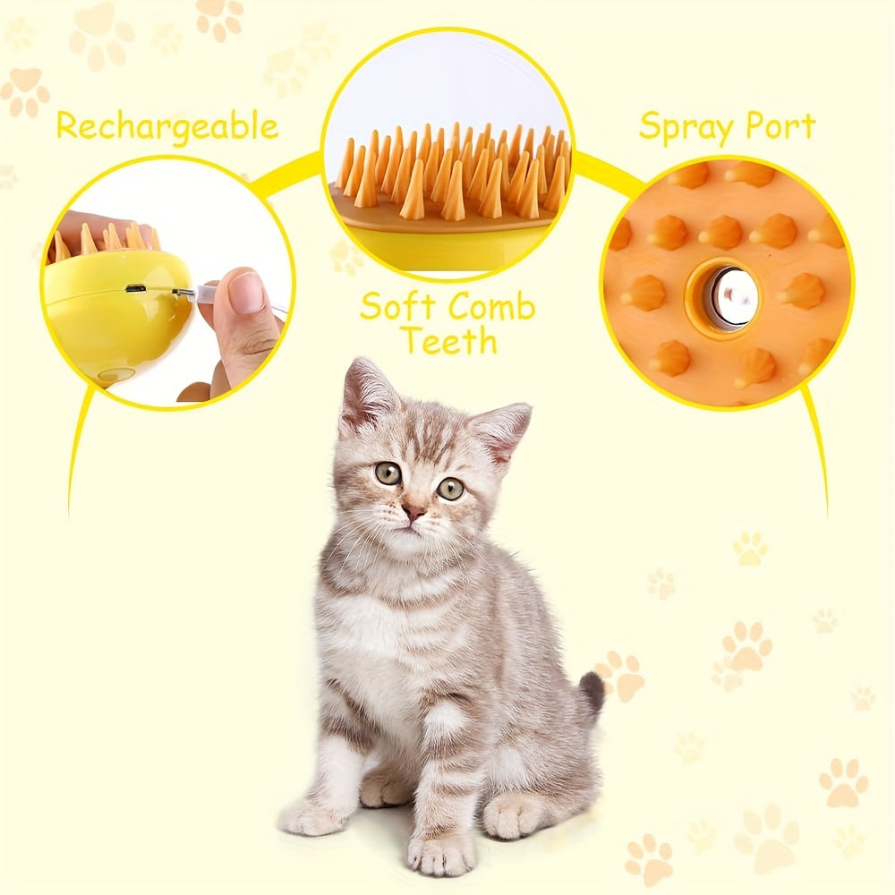 Pet care grooming brushes with floating hair removal and massage combs for cats, charging cat comb.