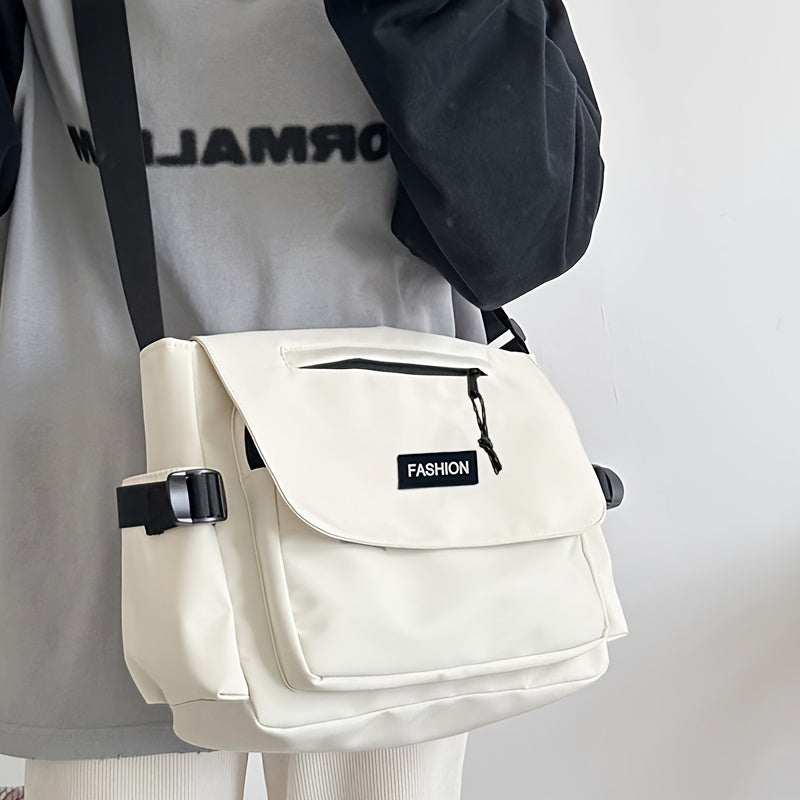 Harajuku Style Flip Crossbody Bag: Versatile Satchel for Men and Women