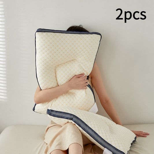 Comfortable Ergonomic Support Pillow with Breathable Beads for Neck Relief, High Resilience and Washable, Perfect for Home and Hotel Use. Great for Adult Neck Support, Ideal as a Holiday Gift. Available in Sets of 1 or 2.