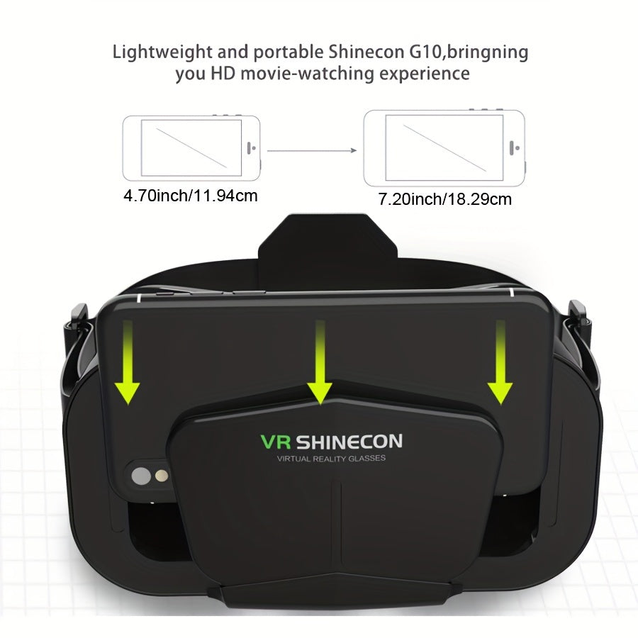 360-Degree Panoramic VR Headset for 11.94-17.78 cm Smartphones - Action Game for Ages 14+, ABS Material