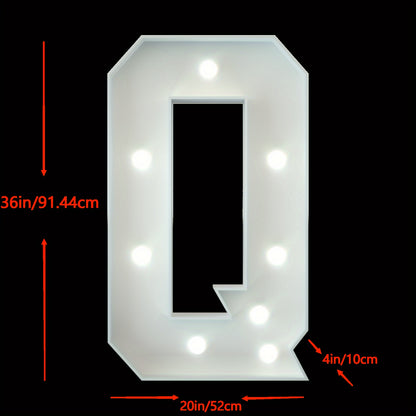 91.44cm Marquee Light Up Letters A-Z for Party, Wedding, and Birthday Decor