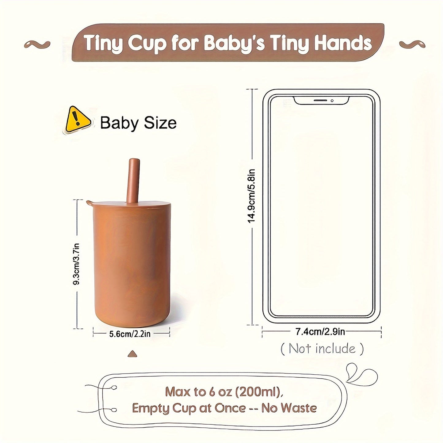 TYRY.HU Water Bottle - Soft Water Straw Cup, Feeding Cup, Food Grade Silicone Leakproof Cup With Silicone Sippy, BPA Free, 1 Piece