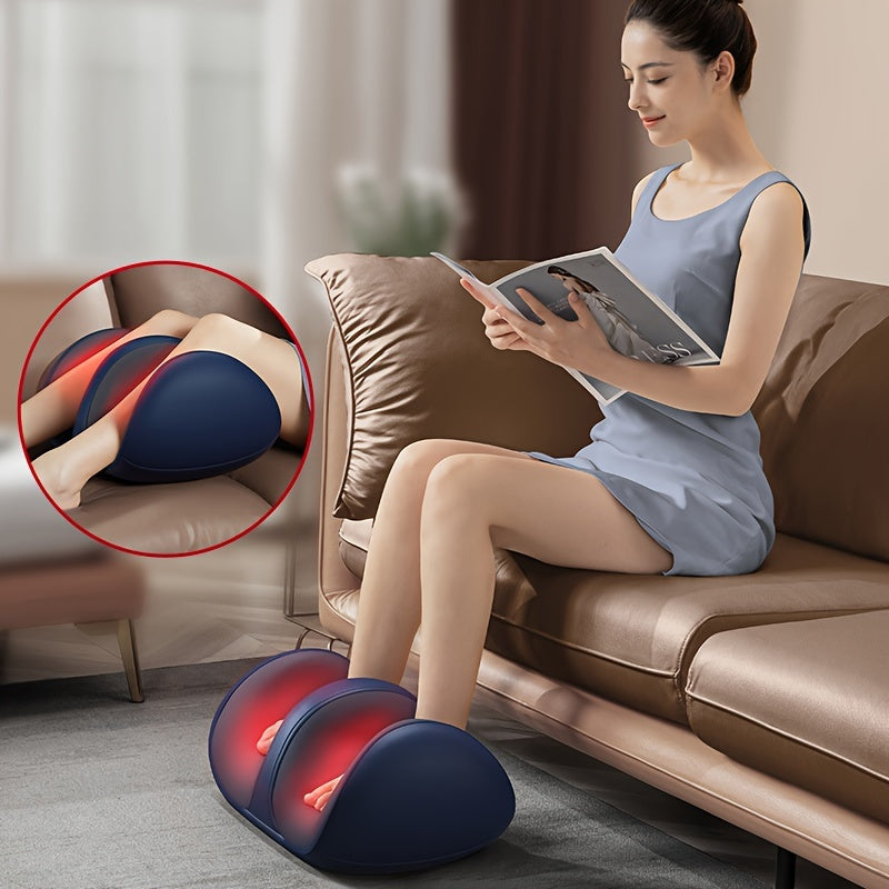 Shiatsu Foot and Leg Massager with Heat, USB Rechargeable Battery for Circulation and Relaxation.