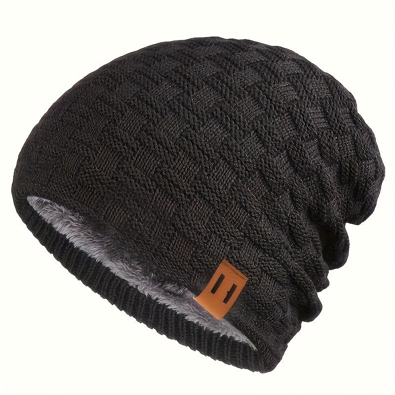 Keep cozy with our Men's Padded Knitted Cap - a perfect gift for autumn and winter months