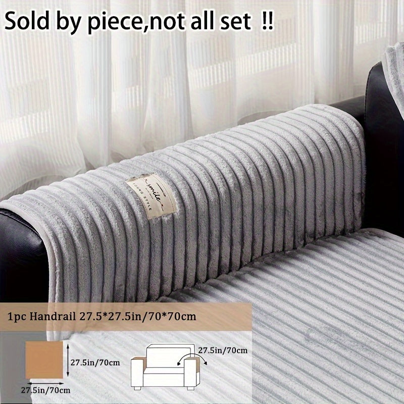 Plush sofa cover for luxury living spaces, pet-friendly and non-slip.