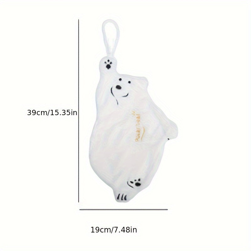 Cute polar bear hand towel, quick-drying and absorbent.