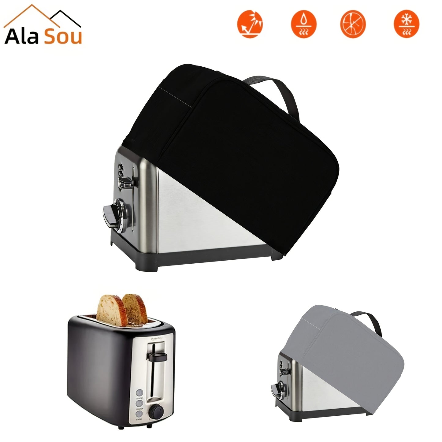 Introducing the Alasou 1Pack Bread Machine Cover, a durable protective cover designed to shield your bread machine from dust. Crafted with heavy-duty, dust-resistant material, this cover is suitable for a variety of bread machine models. Perfect for use