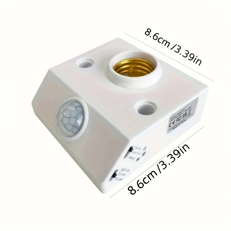 1/2 pcs LED automatic human body infrared IR sensor lamp holder with E27 base and PIR motion detector.