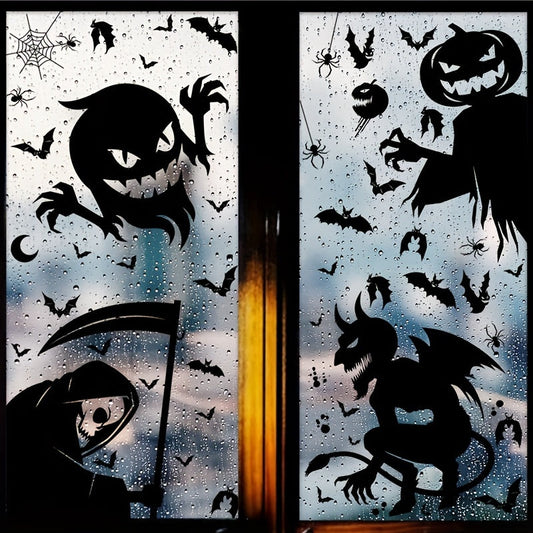 1pc Halloween & Monster Window Clings - No Electricity Required, Ideal for Party Decor