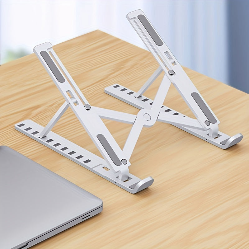 Single Fork Folding Laptop Stand, Ten Levels Adjustable, ABS Material