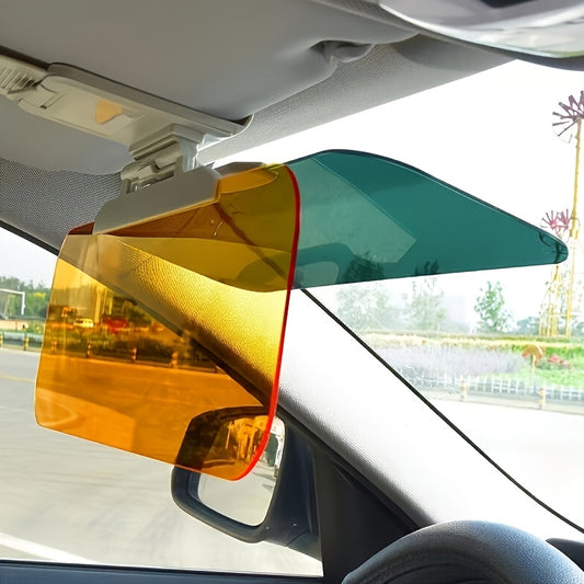 Durable ABS Car Sunshade for Day and Night Driving with Anti-Glare, High Beam Protection, and Easy Installation.