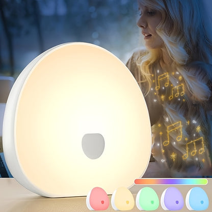 1 piece RGB Sleep White Noise Night Light with Soothing Sound, Touchable Rechargeable LED Night Light, 2 Timers, Color Changing, USB Port for Relaxing Sleep and Better Rest.