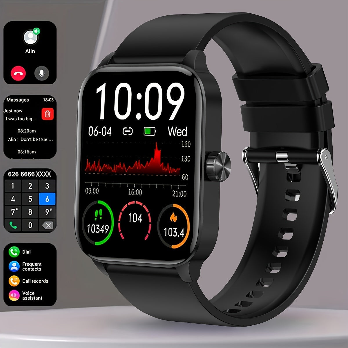 Introducing the latest Smartwatch with a 3D Dynamic Sports Plant Growth Dial, a large 1.85-Inch screen, and true IP68 waterproof rating. This Smartwatch also functions as a Smart Call Watch, offering over 100 sports modes and compatibility with both