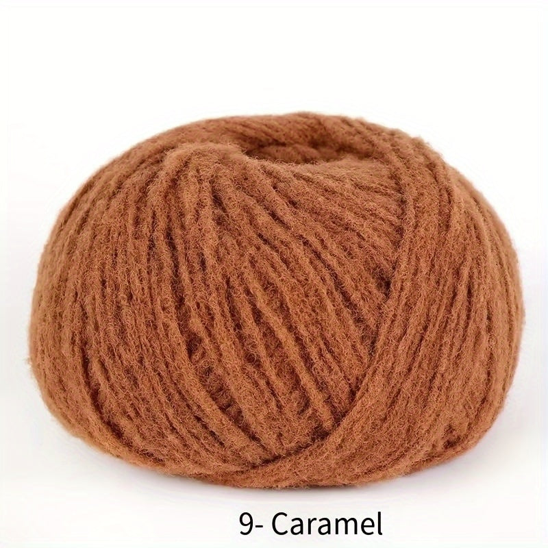 Soft velvet yarn roll made of skin-friendly nylon fiber, 40g mixed color, perfect for DIY hand-knitted plush items like dolls, scarves, blankets, hats, and small accessories.