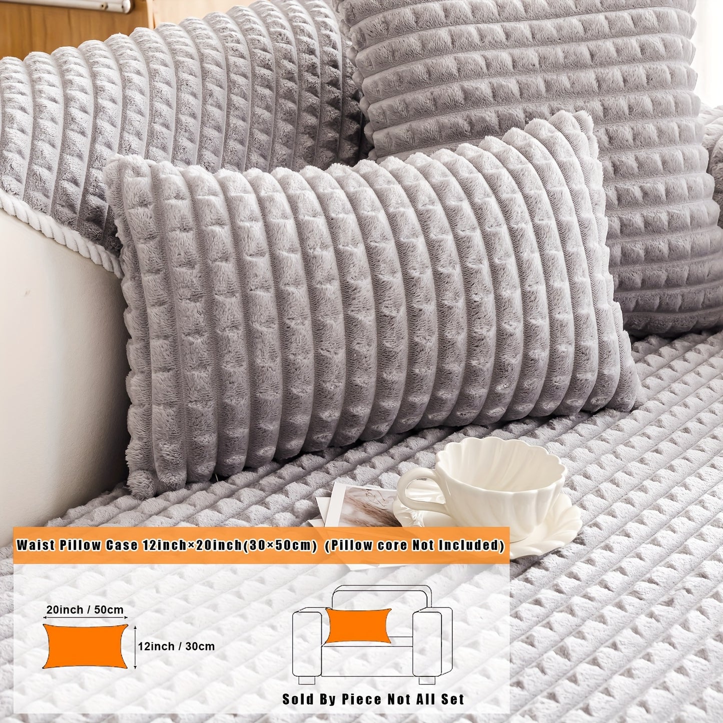 Thick, non-slip plush sofa cover suitable for all types of furniture, pet-friendly, easy to clean.