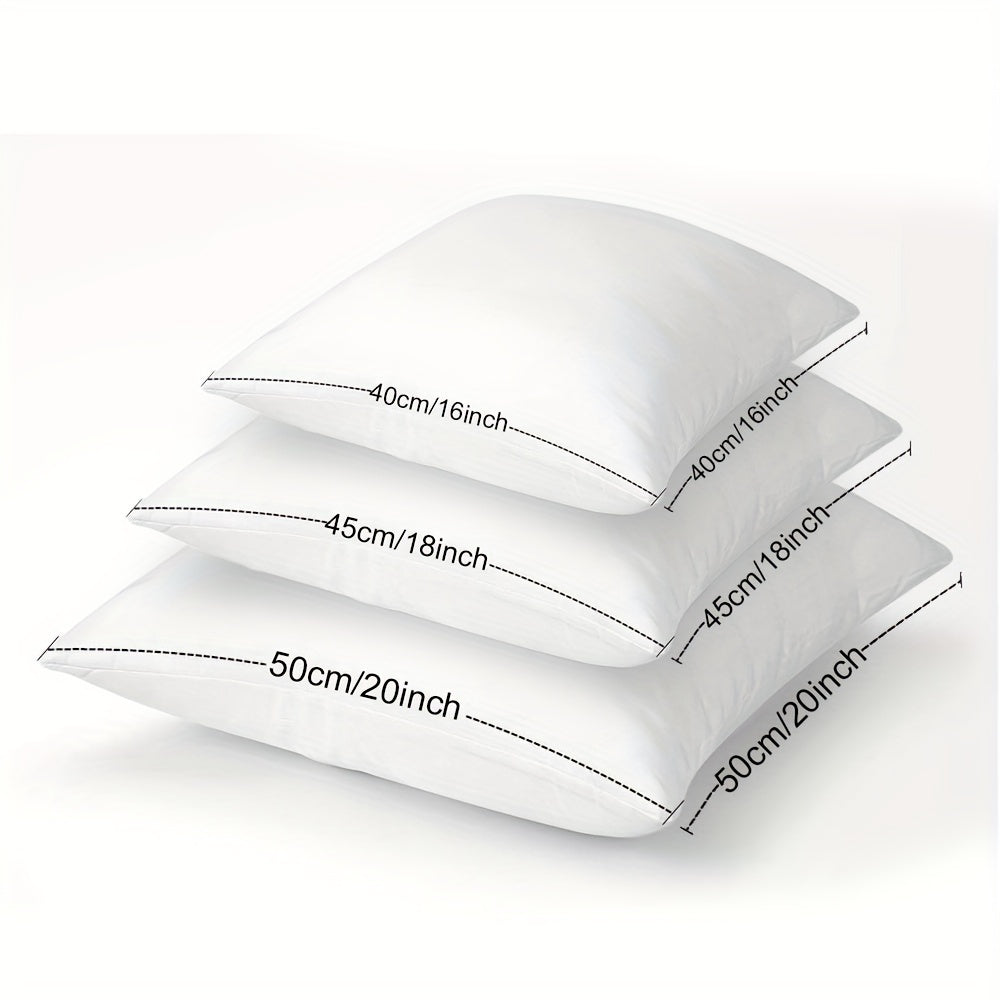 1 box of 4 waterproof outdoor throw pillow cores, white with zipper, perfect for courtyard or indoor use.