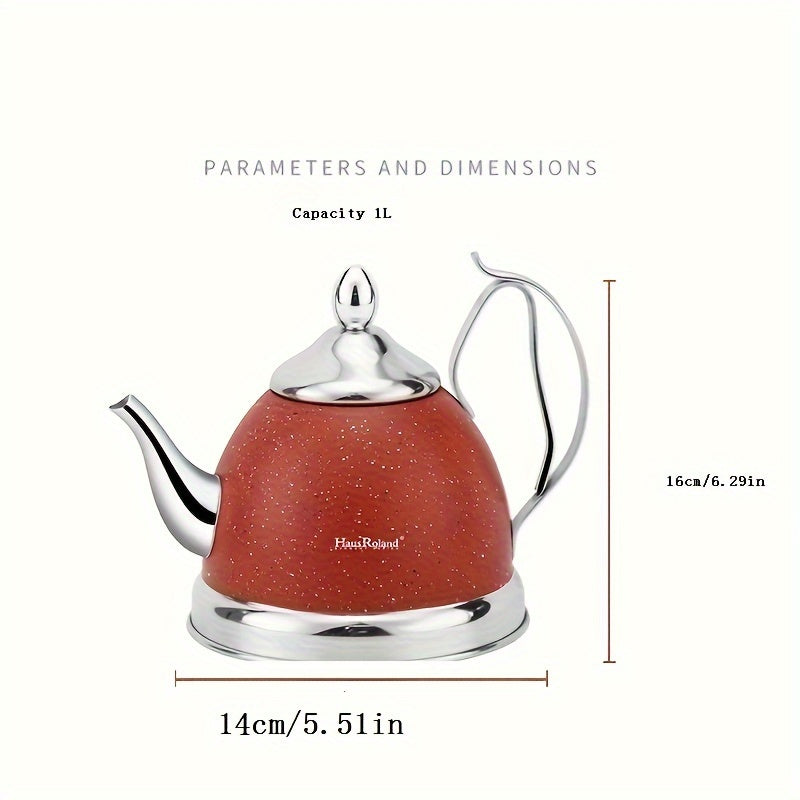 Gas Stove Kettle, Stainless Steel Water Boiling Pot with Magnetic Base for Induction Cooker - Household Kitchen Supplies 1pc