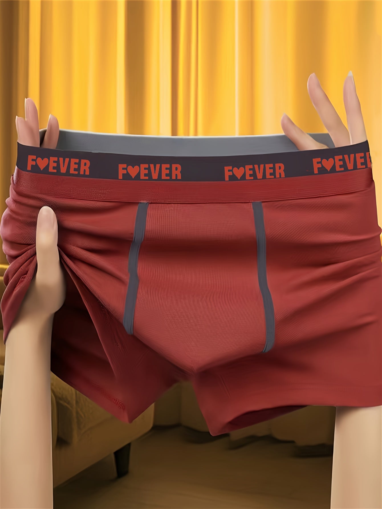 Three pairs of comfortable, low-waisted boxer shorts for men.