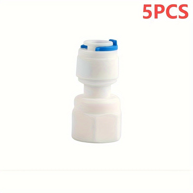 Set of 5 RO Water Purifier PE Tube Connectors - Easy Quick Connect 12.5mm to 2-Point Hose Adapters, Requires No Power, Perfect for Kitchen & Dining Use