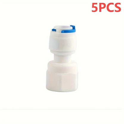 Set of 5 RO Water Purifier PE Tube Connectors - Easy Quick Connect 12.5mm to 2-Point Hose Adapters, Requires No Power, Perfect for Kitchen & Dining Use