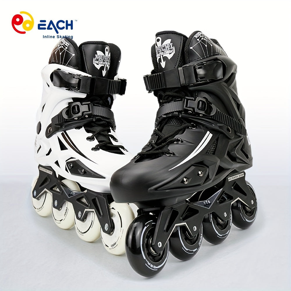 Elevate Your Skating with Professional Unisex Inline Skates featuring Buckle and 4 Wheels!