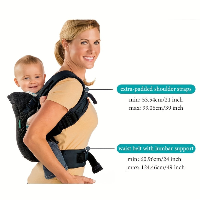 Versatile 4-in-1 Sling Carrier for Youngsters - Convenient Shoulder & Waist Support for Traveling Hands-Free with Kids